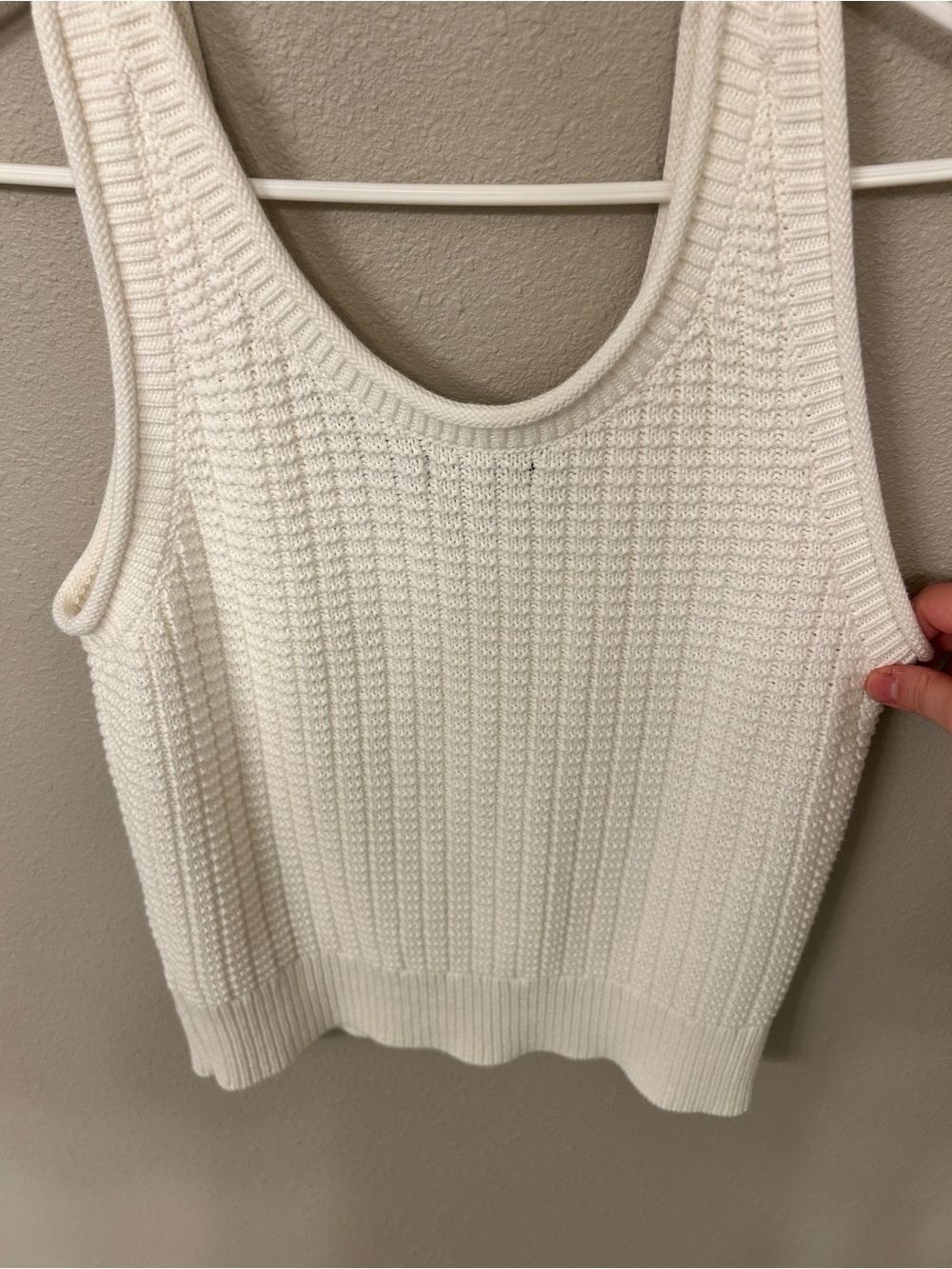 Quince Cream Knit Tank Top - Picture 3 of 3